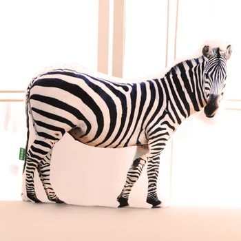  3D loominguline täidisega zebra padi palus loomade padi kingitus umbes 52x46cm