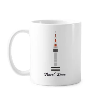  Seoul Tower Korea Klassikaline Kruus Valge Keraamika Keraamiline Tass Kingituse Käepidemetega 350 ml