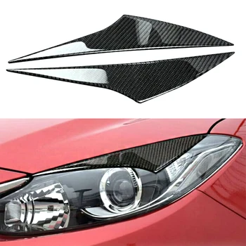  Näiteks Mazda3 Axela 2014-2016 süsinikkiust Esitulede Kulmud, Silmalaud Dekoratiivsed Esi Tulede Kulmud Sisekujundus Kate Kleebised