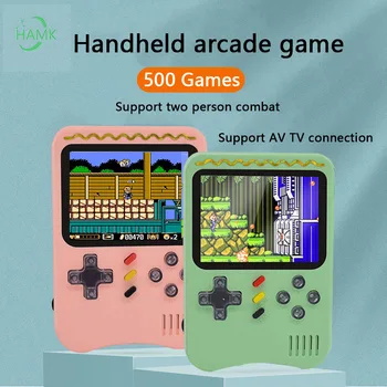  8-bit LCD kaasaskantav mängukonsool, 3-tolline kaasaskantav mängukonsool ja 500 retro mängu konsoolid üks poiss kingitus