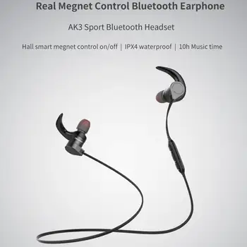  AK3 Bluetooth Kõrvaklapid Mini Magnet Stereo Veekindel In-ear Traadita Sport Peakomplekt Müra Vähendamise Kõrvaklapid Mobiiltelefonide